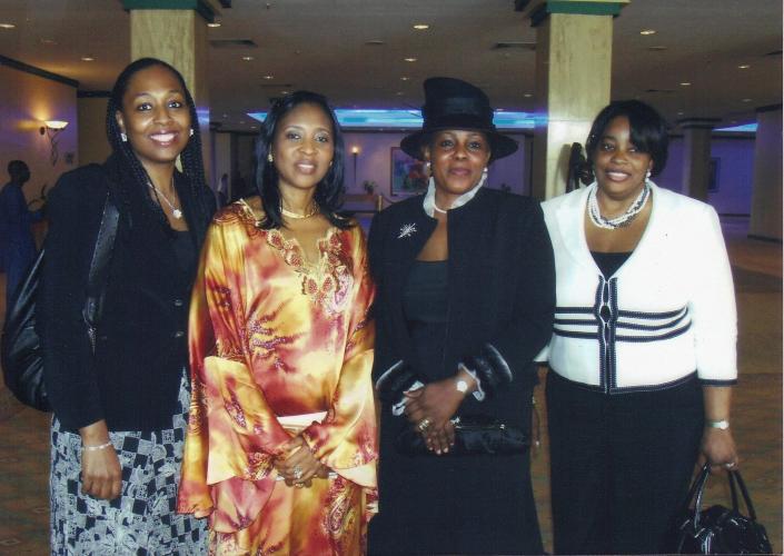 Her Lordship with her sister Amaka Onwughalu and friends
