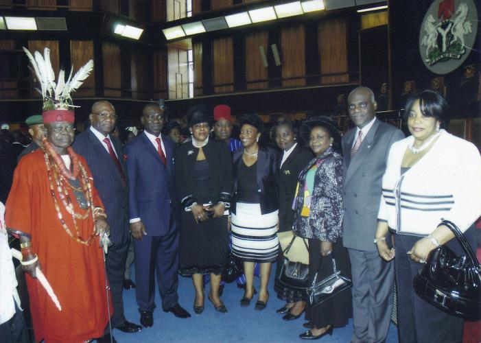 With family and friends at her swearing in as a Justice of the Court of Appeal