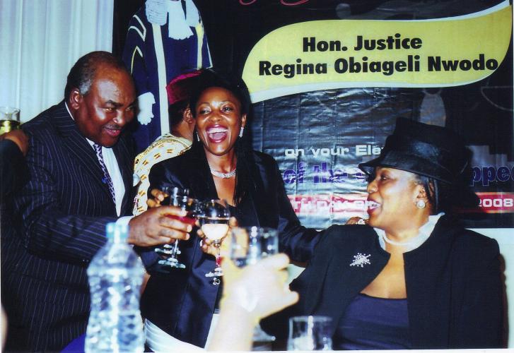With her longtime friend Justice Olotu